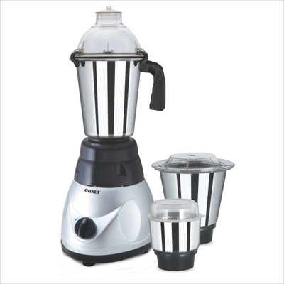 ORNET LIVA DLX 220 Mixer Grinder(Red, Orange, 3 Jars), Orange;red