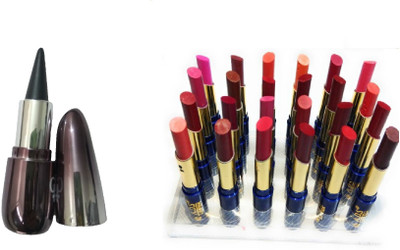 Miss Boss cinema waterproof lipstick set of 24 , natural waterproof kajal combo , pack of 2(Set of 2)
Miss Boss cinema waterproof lipstick set of 24 , natural waterproof kajal combo , pack of 2(Set of 2)
