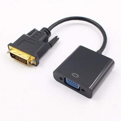 PAC 1080p DVI-D 24+1 Pin Male to VGA 15Pin Female Active Cable Adapter Converter DVI Cable(Compatible with computer, Black)
PAC 1080p DVI-D 24+1 Pin Male to VGA 15Pin Female Active Cable Adapter Converter DVI Cable(Compatible with computer, Black)