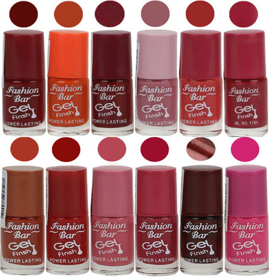 Fashion Bar Maroon,Orange,Shimmer Maroon,Light Purple,Pink,Shimmer Red,Brown,Red,Pink,Deep Pink,Dark Brown,Rani Pink Nail polish Maroon,Orange,Shimmer Maroon,Light Purple,Pink,Shimmer Red,Brown,Red,Pink,Deep Pink,Dark Brown,Rani Pink(Pack of 12)
Fashion Bar Maroon,Orange,Shimmer Maroon,Light Purple,Pink,Shimmer Red,Brown,Red,Pink,Deep Pink,Dark Brown,Rani Pink Nail polish Maroon,Orange,Shimmer Maroon,Light Purple,Pink,Shimmer Red,Brown,Red,Pink,Deep Pink,Dark Brown,Rani Pink(Pack of 12)