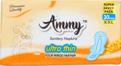 Ammy Ultra Thin Rash Free XXL Sanitary Pad(Pack of 30)