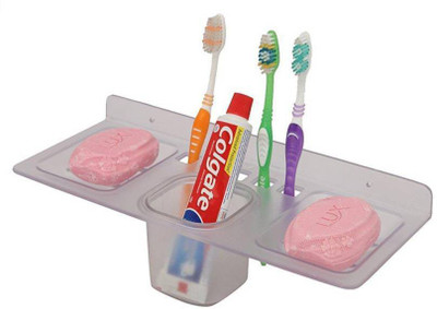 BerlinWall 2 pieces Transparent Plastic Unbreakable Soap Dish Tooth Brush Paste Holder Home Acrylic Bathroom Faucets Accessories 4 in 1(Transparent)
BerlinWall 2 pieces Transparent Plastic Unbreakable Soap Dish Tooth Brush Paste Holder Home Acrylic Bathroom Faucets Accessories 4 in 1(Transparent)