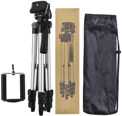 WEBSTER Portable Lightweight Camera Stand Tripod-3110 With Three-Dimensional Head & Quick Release Plate Tripod(Silver, Black, Supports Up to 1500 g)
WEBSTER Portable Lightweight Camera Stand Tripod-3110 With Three-Dimensional Head & Quick Release Plate Tripod(Silver, Black, Supports Up to 1500 g)
