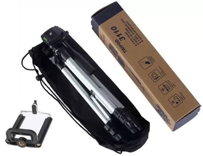 WEBSTER Portable Tripod-3110 Camera Stand With Three-Way Head & Quick Release Plate For Digital Cameras and mobile clip holder for Mobiles & Smartphones Tripod(Silver, Black, Supports Up to 1500 g)
WEBSTER Portable Tripod-3110 Camera Stand With Three-Way Head & Quick Release Plate For Digital Cameras and mobile clip holder for Mobiles & Smartphones Tripod(Silver, Black, Supports Up to 1500 g)