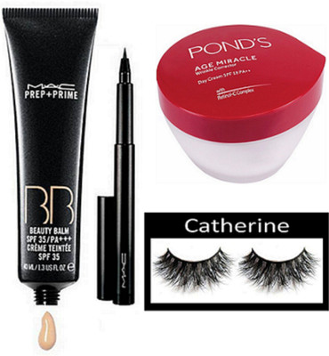 catherine Eyelashes, Pen Eyeliner, Prep + Prime BB Beauty Balm Cream, Age Miracle Cream(Set of 4)
catherine Eyelashes, Pen Eyeliner, Prep + Prime BB Beauty Balm Cream, Age Miracle Cream(Set of 4)
