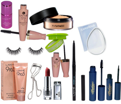 luxurious Silicon puff,Loose powder,Padma Eyeliner & mascara,9to5 Eyeliner & mascara,enrich lipstick,mirror nail paint,nail paint remover,Eyelashes,weightless mousse foundation,Eyelashes curler,Eyeconic kajal(Set of 13)
luxurious Silicon puff,Loose powder,Padma Eyeliner & mascara,9to5 Eyeliner & mascara,enrich lipstick,mirror nail paint,nail paint remover,Eyelashes,weightless mousse foundation,Eyelashes curler,Eyeconic kajal(Set of 13)