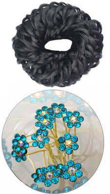 GaDinStylo Pack of 1 New Fashion Black Curly Rubber Juda and 12 Stylish Hair Juda Pin Hair Accessories Hair Accessory Set(Multicolor)
GaDinStylo Pack of 1 New Fashion Black Curly Rubber Juda and 12 Stylish Hair Juda Pin Hair Accessories Hair Accessory Set(Multicolor)
