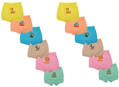 MRB Brief For Baby Girls(Pink Pack of 10, Multi