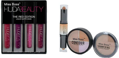 Miss Boss huda lipstick red edition 16 ml and kb contour stick 2in1 Concealer combo(Set of 2)
Miss Boss huda lipstick red edition 16 ml and kb contour stick 2in1 Concealer combo(Set of 2)