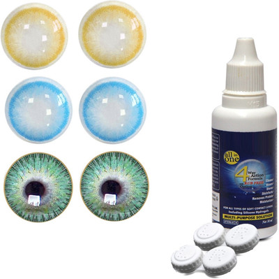TruOm Multicolor Attractive Fashion Makeup Eye Lenses With Multisol & Case Box CL27 Monthly Contact Lens(0, Multicolor, Pack of 3)
TruOm Multicolor Attractive Fashion Makeup Eye Lenses With Multisol & Case Box CL27 Monthly Contact Lens(0, Multicolor, Pack of 3)