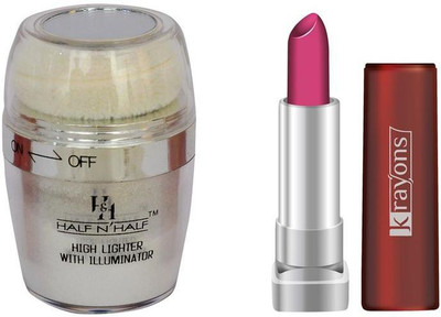 Half N Half Highlighter With Illuminator And Krayons Sheer Matte Lipstick Highlighter(Champagne Green)
Half N Half Highlighter With Illuminator And Krayons Sheer Matte Lipstick Highlighter(Champagne Green)