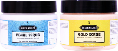 Sheer Secret Pearl Scrub 300ml and Gold Scrub 300ml(Set of 2)
