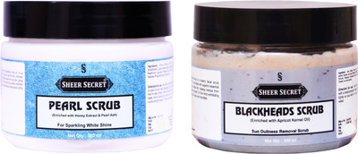 Sheer Secret Pearl Scrub 300ml and Blackhead Scrub 300ml(Set of 2)