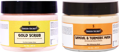 Sheer Secret Gold Scrub 300ml and Sandal Mask 300ml(Set of 2)