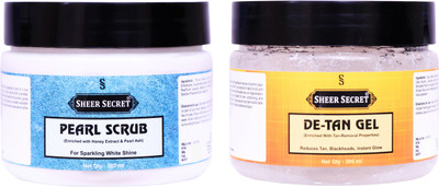 Sheer Secret Pearl Scrub 300ml and De-tan Gel 300ml(Set of 2)