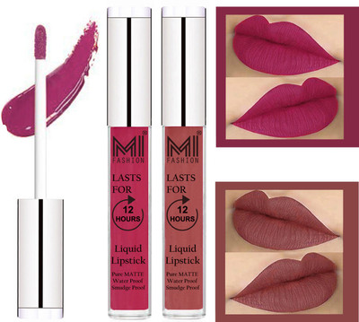 MI FASHION 100% Veg Matte Liquid Lip Gloss Lipstick Waterproof, Long Lasting Set of 2 -(6 ml, Pink Berry Berry Liquid Lipstick,Brown Lip Gloss)
MI FASHION 100% Veg Matte Liquid Lip Gloss Lipstick Waterproof, Long Lasting Set of 2 -(6 ml, Pink Berry Berry Liquid Lipstick,Brown Lip Gloss)