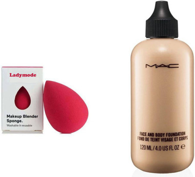 Ladymode PUFF & FACE AND BODY FOUNDATION(Set of 2)