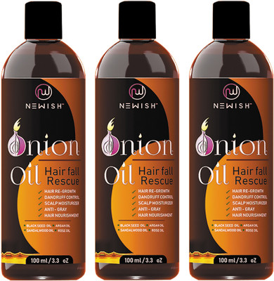 Newish : Red Onion Hair Oil for Hair Regrowth Men and Women, Each 100 ml (Pack of 3) Hair Oil(300 ml)
Newish : Red Onion Hair Oil for Hair Regrowth Men and Women, Each 100 ml (Pack of 3) Hair Oil(300 ml)