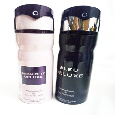 PARFUMDELUXE MIDNIGHT DELUXE AND BLEU DELUXE Deodorant Spray - For Men & Women(400 ml, Pack of 2)
PARFUMDELUXE MIDNIGHT DELUXE AND BLEU DELUXE Deodorant Spray - For Men & Women(400 ml, Pack of 2)
