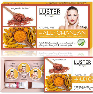 Luster Haldi Chandan Facial Kit For Flawless Appearence (New Pack) 115 g