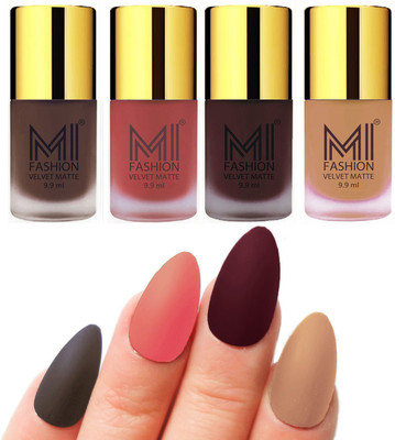 MI Fashion Premium Quality Dull Velvet Matte Nail Polish Duo Pont Flat Brush Exclusive Combo Coffee,Light Peach,Wine,Nude(Pack of 4)
MI Fashion Premium Quality Dull Velvet Matte Nail Polish Duo Pont Flat Brush Exclusive Combo Coffee,Light Peach,Wine,Nude(Pack of 4)