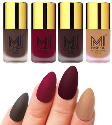 MI Fashion Premium Quality Dull Velvet Matte Nail Polish Duo Pont Flat Brush Exclusive Combo Coffee,Mauve,Wine,Nude(Pack of 4)
MI Fashion Premium Quality Dull Velvet Matte Nail Polish Duo Pont Flat Brush Exclusive Combo Coffee,Mauve,Wine,Nude(Pack of 4)