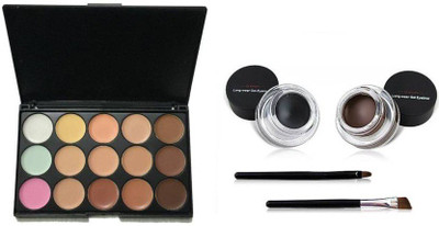 Jollity Black & Brown Waterproof Gel Eyeliner With Professional Concealer Palette(Set of 5)
Jollity Black & Brown Waterproof Gel Eyeliner With Professional Concealer Palette(Set of 5)