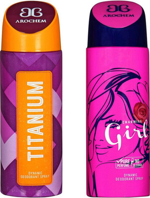 arochem TITANIUM & GIRL DYNAMIC DEODORANT BODY SPRAY BODY DEO SPRAY Body Spray - For Men & Women (400 ml, Pack of 2) Body Spray - For Men & Women(400 ml, Pack of 2)
arochem TITANIUM & GIRL DYNAMIC DEODORANT BODY SPRAY BODY DEO SPRAY Body Spray - For Men & Women (400 ml, Pack of 2) Body Spray - For Men & Women(400 ml, Pack of 2)