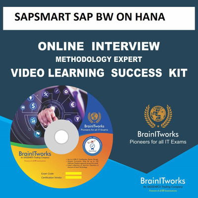 SAPSMART SAP BW ON HANA ONLINE INTERVIEW AND METHODOLOGY EXPERT VIDEO LEARNING SUCCESS KIT(DVD)
SAPSMART SAP BW ON HANA ONLINE INTERVIEW AND METHODOLOGY EXPERT VIDEO LEARNING SUCCESS KIT(DVD)