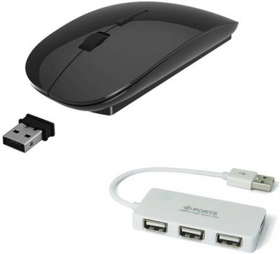 Oxza High Speed 4 port USB Hub With Ultra Slim Wireless Optical Gaming Mouse(USB, Black, White)
Oxza High Speed 4 port USB Hub With Ultra Slim Wireless Optical Gaming Mouse(USB, Black, White)