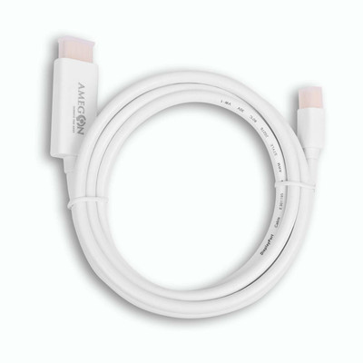 Amegon Mini Display Port to HDMI Adapter - 3 Feet HDMI Cable(Compatible with Tv, Laptop, White, Sync and Charge Cable)
Amegon Mini Display Port to HDMI Adapter - 3 Feet HDMI Cable(Compatible with Tv, Laptop, White, Sync and Charge Cable)