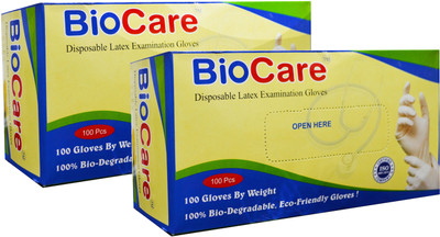 Biocare Disposable Latex Examination Gloves -Large Set of 2 Latex Examination Gloves(Pack of 200)
Biocare Disposable Latex Examination Gloves -Large Set of 2 Latex Examination Gloves(Pack of 200)