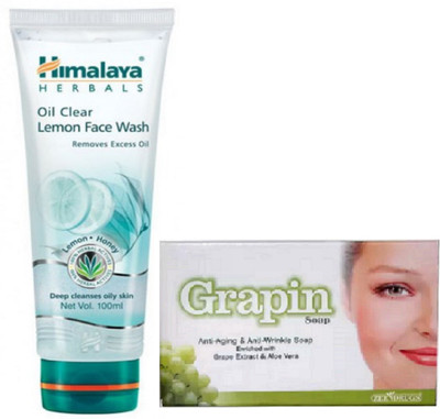 Himalaya Oil Clear Lemon Face Wash 100ml & Grapin Anti-Aging and Anti Wrinkle Soap(Set of 2)
Himalaya Oil Clear Lemon Face Wash 100ml & Grapin Anti-Aging and Anti Wrinkle Soap(Set of 2)