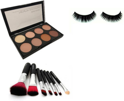 Jollity eyelashes, kn concealer pallete and hk black 7 pieces of brush combo(Set of 3)
Jollity eyelashes, kn concealer pallete and hk black 7 pieces of brush combo(Set of 3)