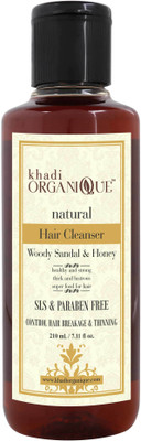 Khadi organique Woody Sandal & Honey hair cleanser- SLS & Paraben Free(210 ml)