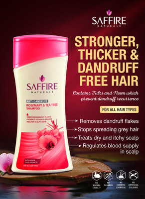 Saffire Anti-Dandruff Rosemary Tea Tree Shampoo(450 ml) 
Saffire Anti-Dandruff Rosemary Tea Tree Shampoo(450 ml)