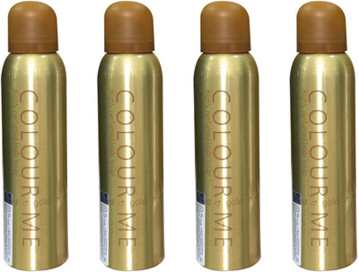 colour me GOLD ( PACK OF 4) Perfume Body Spray - For Women(150 ml, Pack of 4)