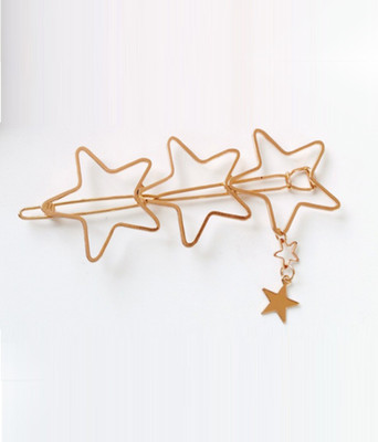 FUSON Stylish New Latest Imported Star Hanging Hair Clips / Hair Pins For party wear women Hair Clip(Gold)