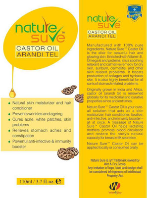 nature sure Castor Oil (Arandi Tail)(110 ml)