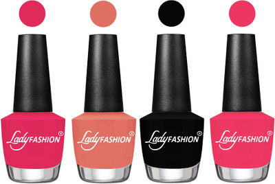 Lady Fashion UV Soak Off Nail Growth Gel Nail Polish Strawberry, Coral Sunset, Black, Sweet Pink(Pack of 4)
Lady Fashion UV Soak Off Nail Growth Gel Nail Polish Strawberry, Coral Sunset, Black, Sweet Pink(Pack of 4)