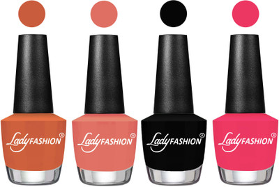 Lady Fashion UV Soak Off Nail Growth Gel Nail Polish Almond, Coral Sunset, Black, Sweet Pink(Pack of 4)
Lady Fashion UV Soak Off Nail Growth Gel Nail Polish Almond, Coral Sunset, Black, Sweet Pink(Pack of 4)