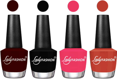 Lady Fashion UV Soak Off Nail Growth Gel Nail Polish Maroon, Black, Sweet Pink, Light Copper(Pack of 4)
Lady Fashion UV Soak Off Nail Growth Gel Nail Polish Maroon, Black, Sweet Pink, Light Copper(Pack of 4)