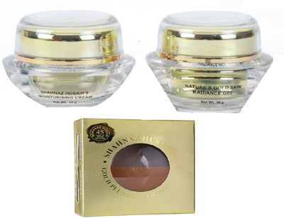 Shahnaz Husain Gold Plus ( Beautifying Mask (100gm) + Radiance Gel (30gm) + Moisturising Cream (10gm))(Set of 3)
Shahnaz Husain Gold Plus ( Beautifying Mask (100gm) + Radiance Gel (30gm) + Moisturising Cream (10gm))(Set of 3)