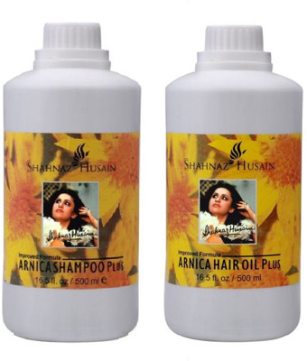 Shahnaz Husain Arnica (Hair Oil Plus + Shampoo Plus (Each 500ml))(Set of 2)