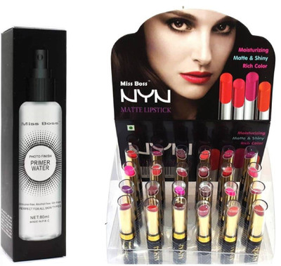 Miss Boss matte long lasting lipstick and kb Photo Finish Primer Water Primer - 150 ml combo(Set of 2)
Miss Boss matte long lasting lipstick and kb Photo Finish Primer Water Primer - 150 ml combo(Set of 2)