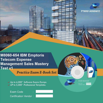 PTNR01A998WXY M8060-654 IBM Emptoris Telecom Expense Management Sales Mastery Test v1 Practice Exam E-Book Set(DVD)
PTNR01A998WXY M8060-654 IBM Emptoris Telecom Expense Management Sales Mastery Test v1 Practice Exam E-Book Set(DVD)