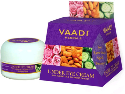 Vaadi Herbals Under Eye Cream With Almond Oil & Cucumber Extract(30 g)
Vaadi Herbals Under Eye Cream With Almond Oil & Cucumber Extract(30 g)