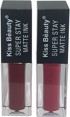 Kiss Beauty Combo of Super Stay Matte Ink- Set of 2(Multi)