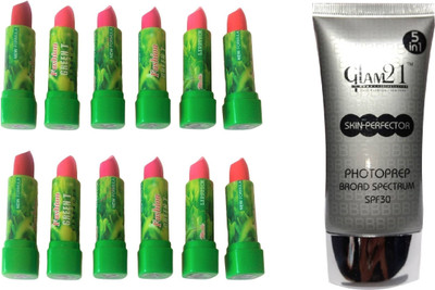 Miss Boss 12 green tea longlasting waterproof lipstick and glam skin perfector foundation combo(Set of 2)
Miss Boss 12 green tea longlasting waterproof lipstick and glam skin perfector foundation combo(Set of 2)