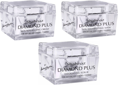 Shahnaz Husain Diamond Plus Skin (Nourishing Cream (40gm) + Rejuvenating Mask (50gm) + Scrub (40gm))(Set of 3)
Shahnaz Husain Diamond Plus Skin (Nourishing Cream (40gm) + Rejuvenating Mask (50gm) + Scrub (40gm))(Set of 3)
